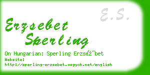 erzsebet sperling business card